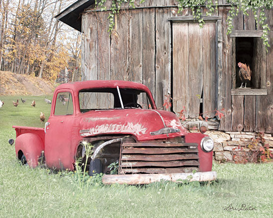 Lori Deiter LD1656 - LD1656 - Red and Rusty I    - 16x12 Photography, Country, Roosters, Barn, Truck, Farm Life from Penny Lane