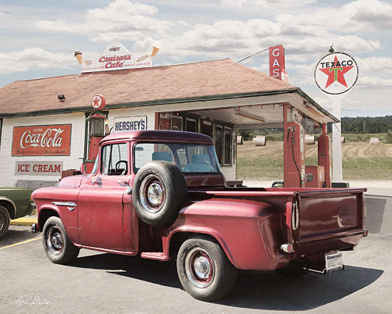 Lori Deiter LD1658 - LD1658 - Rest Stop at Cruiser's Café    - 16x12 Photography, Truck, Country, Gas Station, Cruiser's Cafe, Vintage from Penny Lane