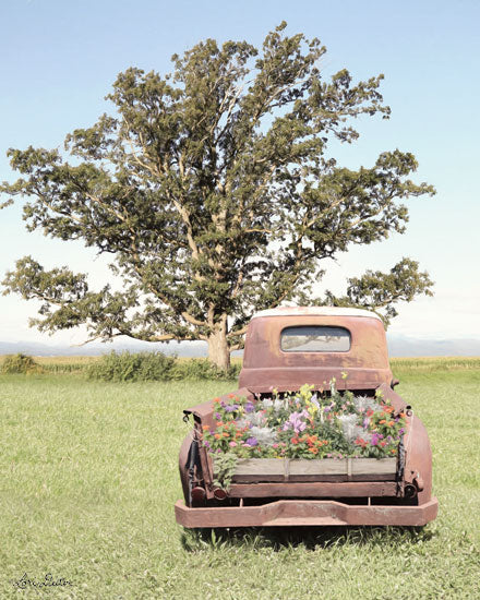Lori Deiter LD1663 - LD1663 - Field of Dreams   - 12x16 Photography, Flower Bed, Truck, Country from Penny Lane