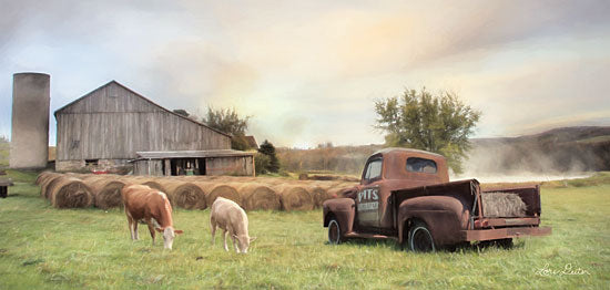 Lori Deiter LD1718 - LD1718 - Tioga Country Farmland    - 18x9 Barn, Silo, Cows, Hay Bales, Truck, Countryside from Penny Lane