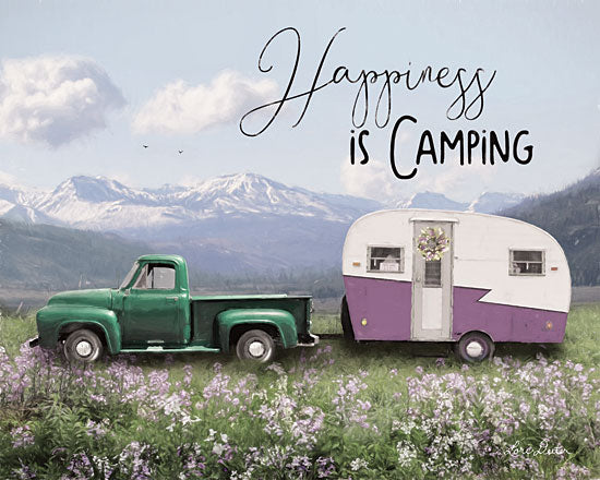 Lori Deiter LD1724 - LD1724 - Spring Camping I    - 16x12 Camping, Camper, Truck, Spring, Mountains, Happiness from Penny Lane