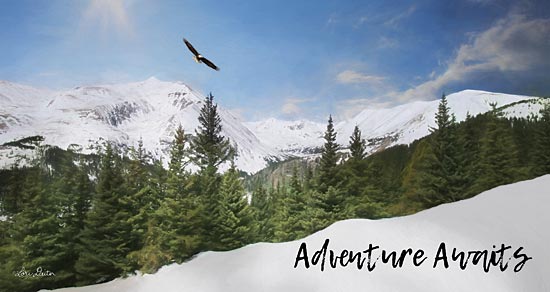 Lori Deiter LD1777 - LD1777 - Adventure Awaits - 18x12 Adventure Awaits, Eagle, Mountains, Snow, Trees from Penny Lane