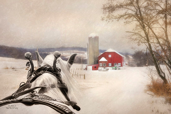 Lori Deiter LD610 - Sleigh Ride in the Country  Sleigh Ride, Horse, Snow, Winter, Barn, Country from Penny Lane