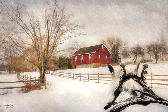 Lori Deiter LD618 - Almost Home  Sleigh Ride, Horse, Snow, Winter, Barn, Country from Penny Lane