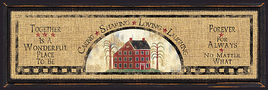 Linda Spivey LS1494 - House Sampler - House, Together, Sampler, Checkerboard, Frame from Penny Lane Publishing