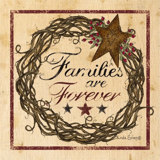 Linda Spivey LS1698 - Families are Forever Families are Forever, Grapevine Wreath, Star, Rusty Star, Rustic from Penny Lane