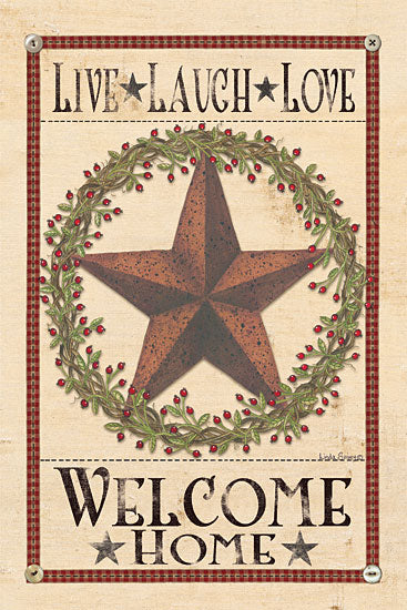 Linda Spivey LS1750 - Welcome Home Barn Star - 12x18 Welcome, Welcome Home, Barn Star, Wreath, Signs from Penny Lane