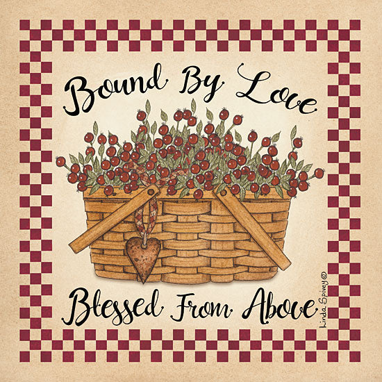 Linda Spivey LS1758 - LS1758 - Bound By Love - 12x12 Blessed, Basket, Flowers, Country, Rustic Heart, Checkerboard from Penny Lane