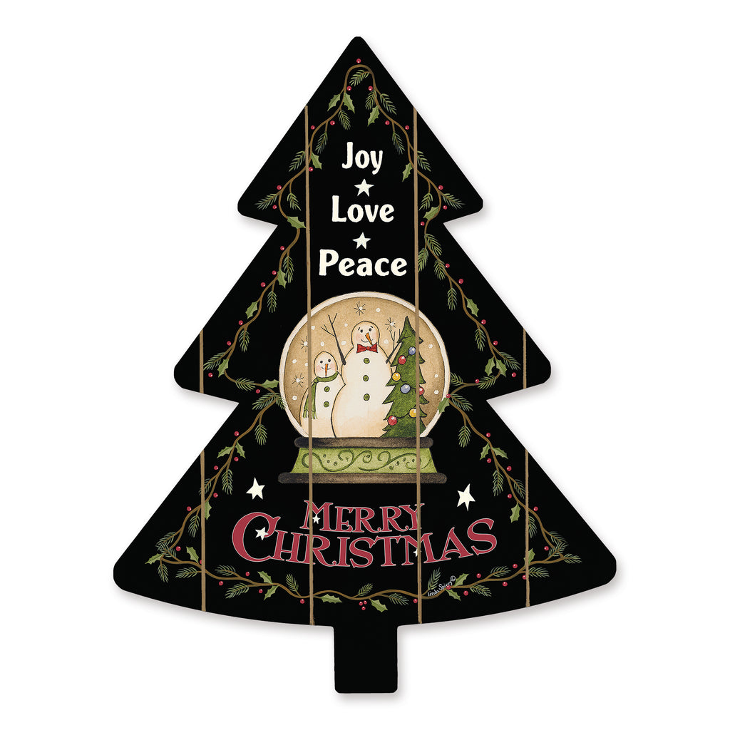 Linda Spivey LS1776TREE - LS1776TREE - Snow Globe Merry  - 14x18 Signs, Snowmen, Snowglobe, Merry Christmas, Christmas Tree, Christmas Ivy, Typography, Wood Planks from Penny Lane
