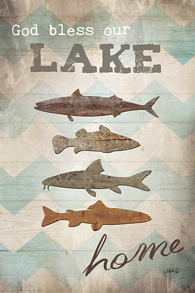 Marla Rae MA1032 - Our Lake Home - Fish, Lake, Home, Chevron from Penny Lane Publishing