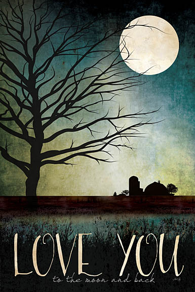 Marla Rae MA1085 - Love You Farm - Love, Farm, Moon, Night, Tree, Shadows, Barn from Penny Lane Publishing