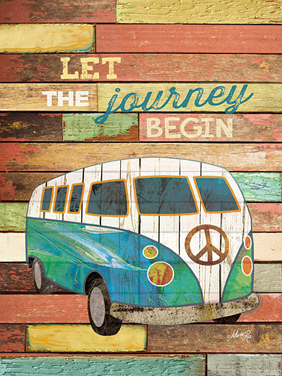 Marla Rae MA1101GP - Let the Journey Begin - Van, Peace Sign, Nostalgia, Journey from Penny Lane Publishing