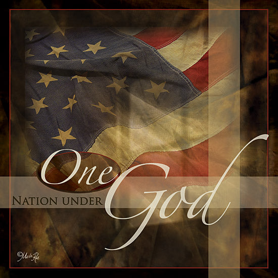Marla Rae MA125 - One Nation Under God - God, Signs, Inspiring, American Flag, USA from Penny Lane Publishing