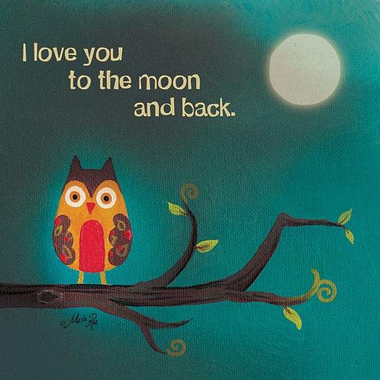 Marla Rae MA140 - To the Moon I - Owl, Moon, Branch, Love from Penny Lane Publishing