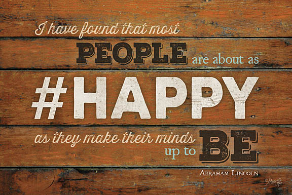Marla Rae MA2000 - #HAPPY - Hashtag, Happy, Abraham Lincoln, Motivating from Penny Lane Publishing