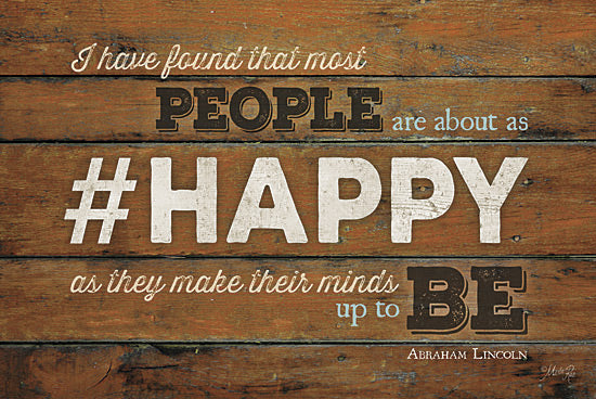 Marla Rae MA2000GP - #HAPPY - Hashtag, Happy, Abraham Lincoln, Motivating from Penny Lane Publishing