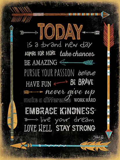 Marla Rae MA2046A - Today is a Brand New Day - Today, Arrows, Motivating, Signs from Penny Lane Publishing