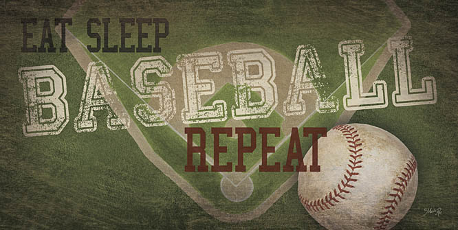 Marla Rae MA2125A - Eat, Sleep, Baseball, Repeat - Baseball, Baseball Diamond, Repeat, Teamwork from Penny Lane Publishing