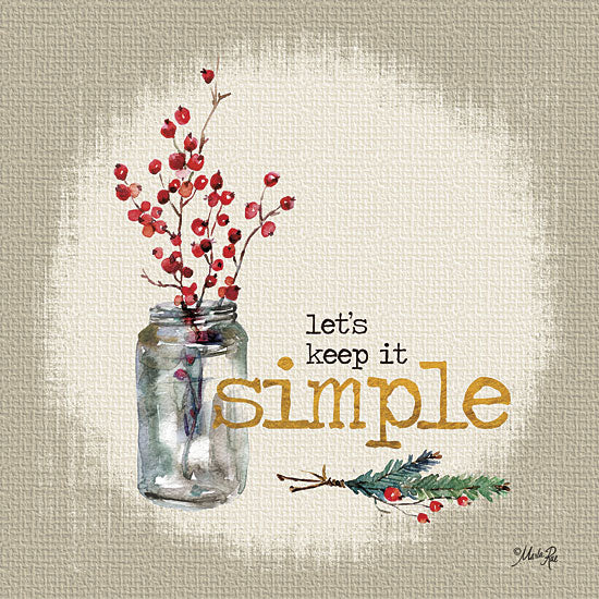 Marla Rae MA2171GP - Keep It Simple - Simple, Signs, Typography, Berries, Jar from Penny Lane Publishing