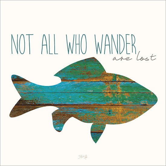 Marla Rae MA2288GP - Not All Who Wander Are Lost - Fish, Typography, Inspirational from Penny Lane Publishing