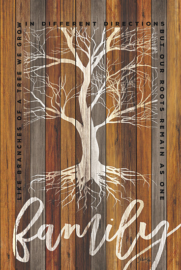 Marla Rae MA2417 - Family Roots - Family, Wood, Tree, Decorative, Signs, Trees, Inspirational, Typography from Penny Lane Publishing