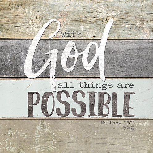 Marla Rae MA2422GP - With God All Things are Possible - God, Possible, Wood Planks, Signs from Penny Lane Publishing