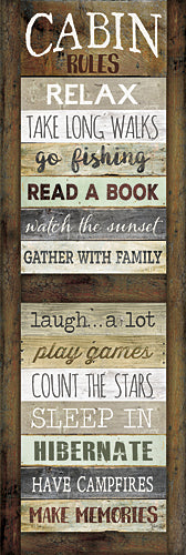 Marla Rae MA2488GP - Cabin Rules - Cabin, Rules, Camping, Sign, Inspirational, Lake, Lodge from Penny Lane Publishing