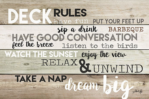 Marla Rae MA2585GP - Deck Rules  - Deck, Rules, Typography, Signs from Penny Lane Publishing