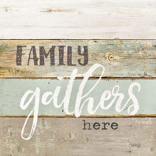 Marla Rae MA2592GP - Family Gathers Here - Typography, Signs, Family from Penny Lane Publishing