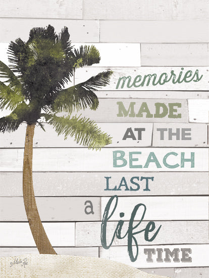 Marla Rae MA2597 - Beach Memories - Memories, Beach, Wood Slats, Palm Tree from Penny Lane Publishing