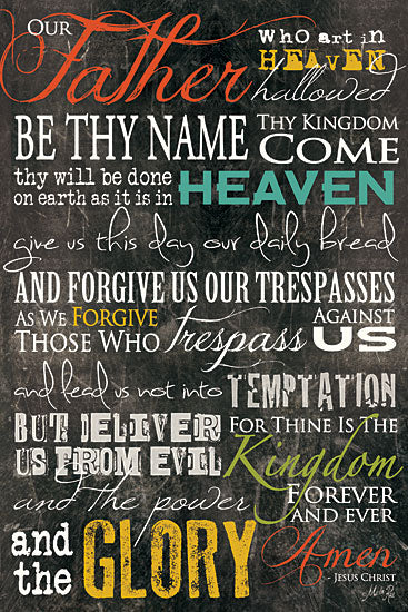 Marla Rae MA302 - The Lord's Prayer - Lord's Prayer, Our Father, Chalkboard, Religious from Penny Lane Publishing