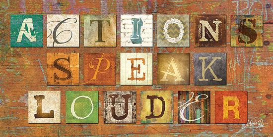 Marla Rae MA804 - Actions Speak Louder - Actions Speak Louder, Block Letters, Rustic from Penny Lane Publishing