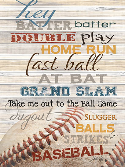 Marla Rae MA848A- Hey Batter Batter - Baseball, Baseball Words, Typography, Signs from Penny Lane Publishing