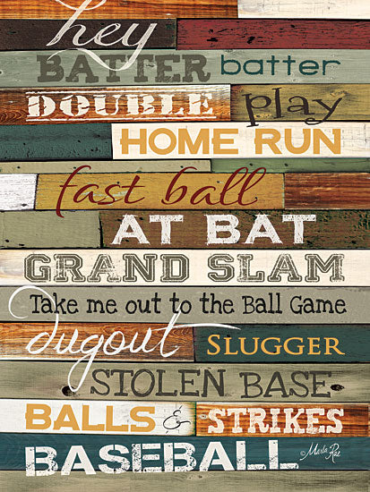 Marla Rae MA851 - Hey Batter, Batter - Baseball, Baseball Wording, Wood Planks, Signs from Penny Lane Publishing