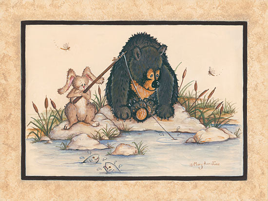 Mary Ann June MARY519 - Gone Fishing Bear, Gone Fishing, Rabbit, Baby from Penny Lane