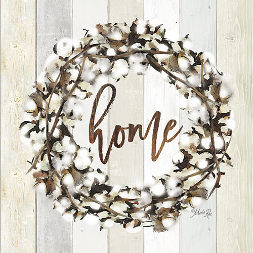 Marla Rae MAZ5004GP - Home Cotton Wreath - Wood Planks, Cotton, Home from Penny Lane Publishing