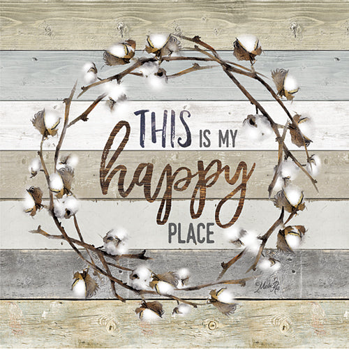 Marla Rae MAZ5023 - This is My Happy Place Cotton Wreath - Wreath, Cotton, Happy from Penny Lane Publishing
