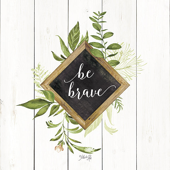 Marla Rae MAZ5064GP - Be Brave Greenery - Greenery, Inspirational, Leaves from Penny Lane Publishing