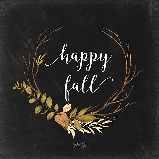 Marla Rae MAZ5083GP - Happy Fall  - Wreath, Autumn, Sprigs from Penny Lane Publishing