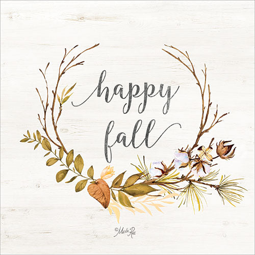 Marla Rae MAZ5086GP - Happy Fall - Fall, Harvest, Wreath from Penny Lane Publishing