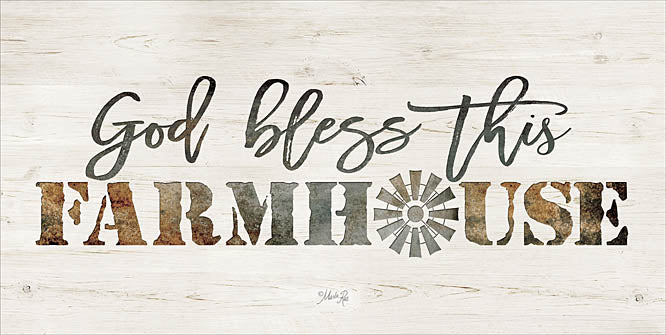 Marla Rae MAZ5108 - God Bless This Farmhouse  - Farm, God, Bless, Inspirational, Signs, Rust from Penny Lane Publishing