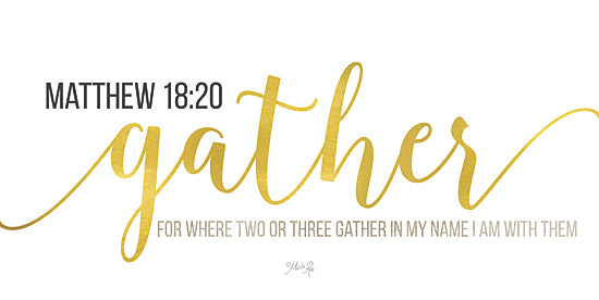 Marla Rae MAZ5121GP - Gather Matthew 18:20 - Believe, Religious, Inspirational, Signs, Gold from Penny Lane Publishing