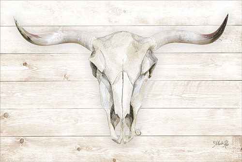 Marla Rae MAZ5137 - Cow Skull - Cow Skull, Wood Planks from Penny Lane Publishing
