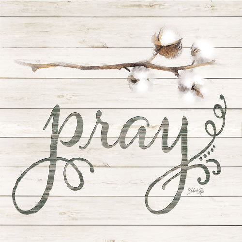 Marla Rae MAZ5146 - Simple Words - Pray with Cotton - Pray, Calligraphy, Cotton, Wood Slates from Penny Lane Publishing