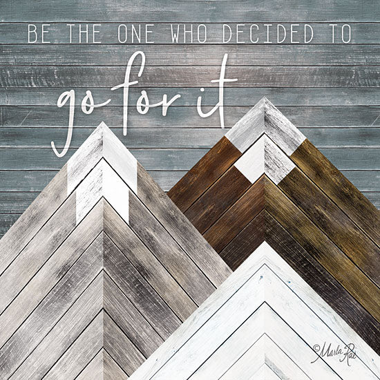 Marla Rae MAZ5172GP - Go For It - Mountains, Wood Inlay, Neutral from Penny Lane Publishing