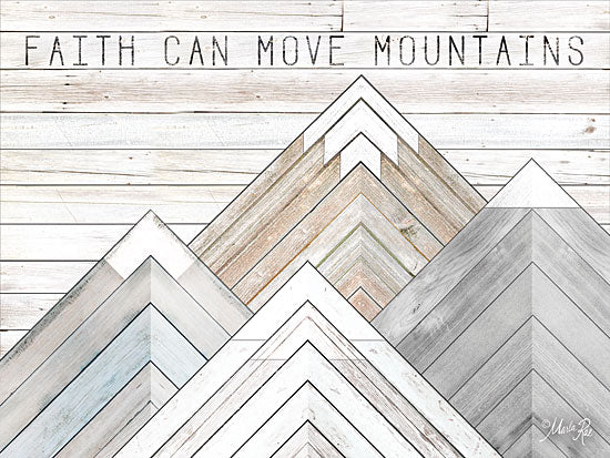 Marla Rae MAZ5174GP - Faith Can Move Mountains - Mountains, Wood Inlay, Neutral, Faith from Penny Lane Publishing