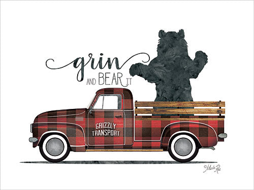 Marla Rae MAZ5192GP - Grin and Bear It Vintage Truck - Bear, Truck, Plaid, Humor from Penny Lane Publishing