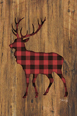 MAZ5198 - Buffalo Plaid Deer - 12x18