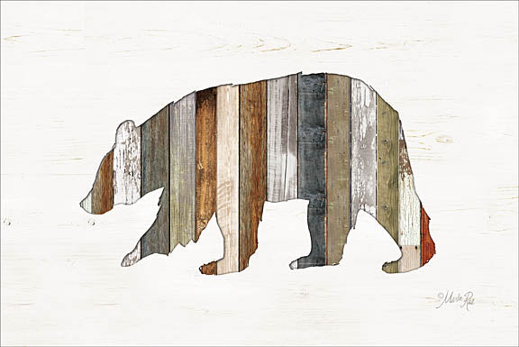 Marla Rae MAZ5202 - Wood Slat Bear - Bear, Wood Planks from Penny Lane Publishing