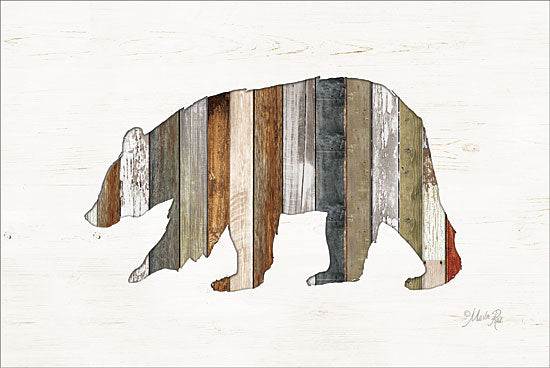 Marla Rae MAZ5202GP - Wood Slat Bear - Bear, Wood Planks from Penny Lane Publishing